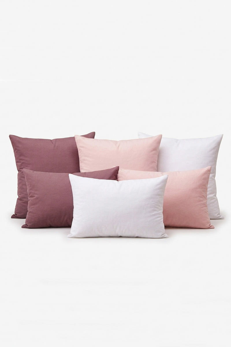 CUSCINO ARREDO 30X40 / 40X40 CM IN RASATELLO 100% COTONE